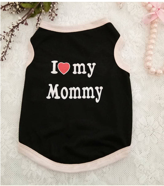 Love Mom Vest Summer Print Letters