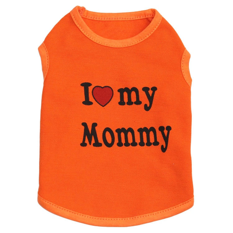 Love Mom Vest Summer Print Letters